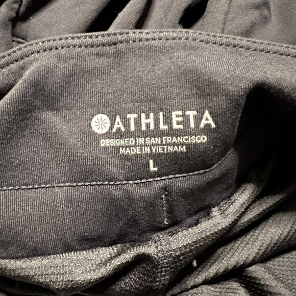 Athleta Skirt Skort Womens Large Metro Downtown Black Pockets 405665 Drawstring - Picture 5 of 9